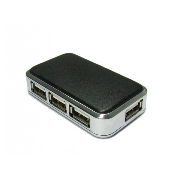 4-port Leatherette USB Hub